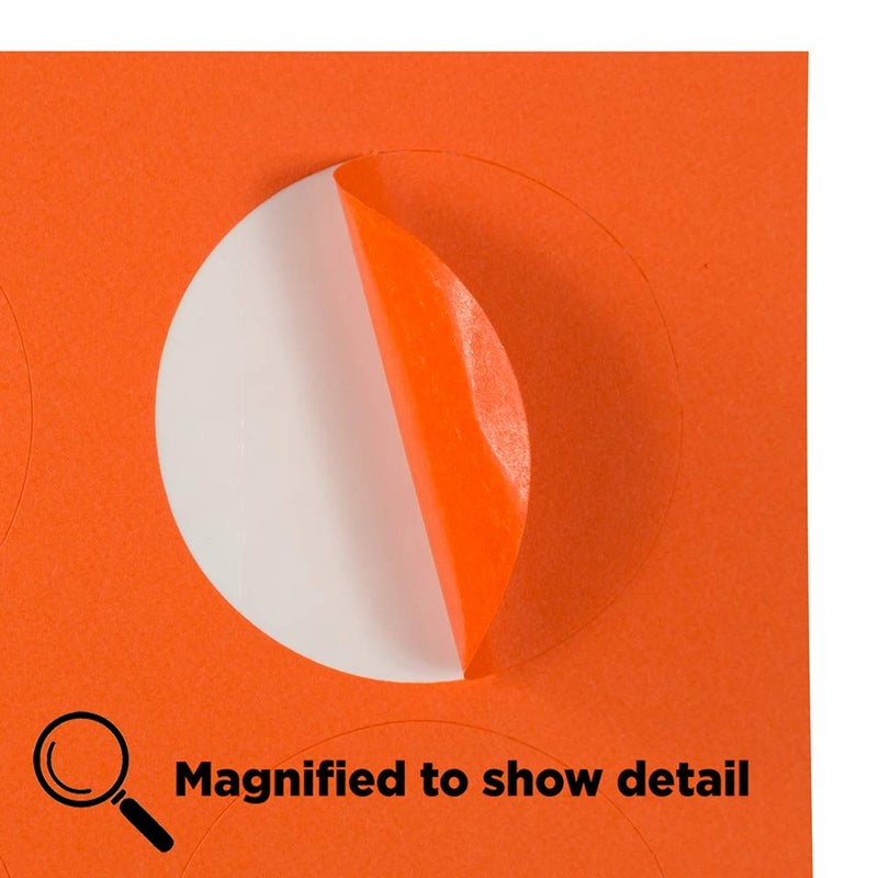 JAM PAPER Circle Label Sticker Seals - 1 2/3 Inch Diameter - Orange - 120 Round Labels/Pack - Image 4